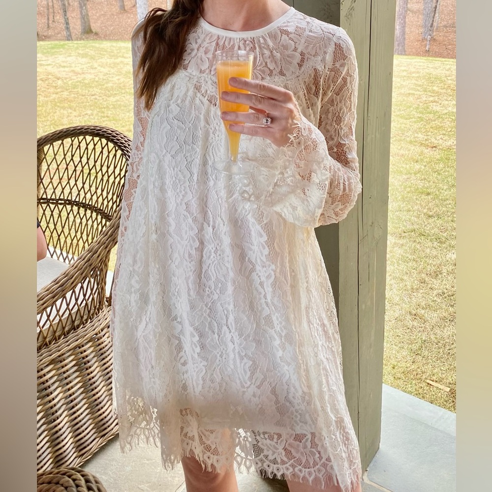 Urban outfitters white lace dress size small